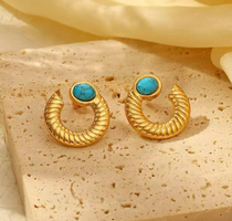 Turquoise hoops