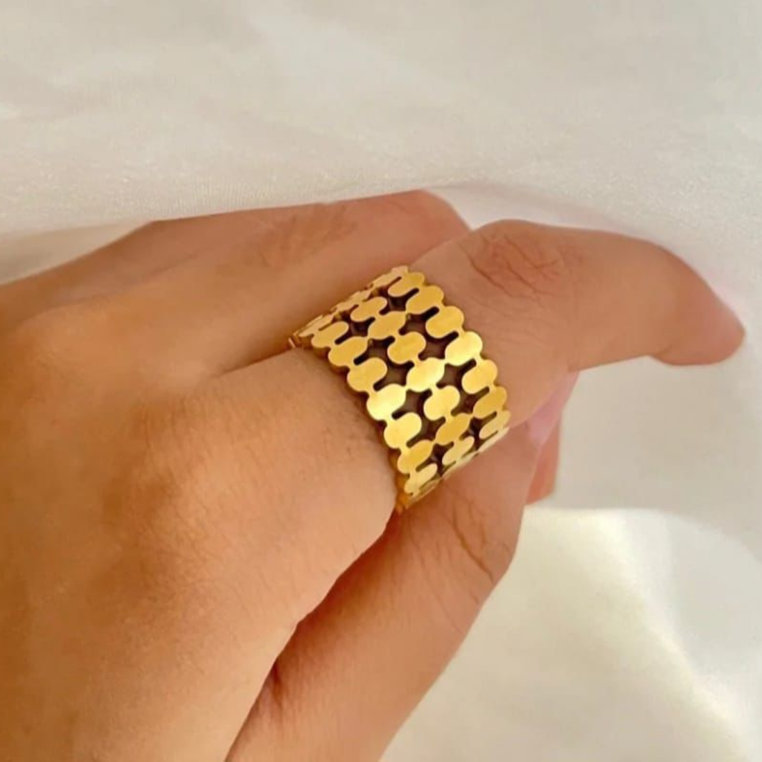 3 Layered chunky Ring (Adjustable)