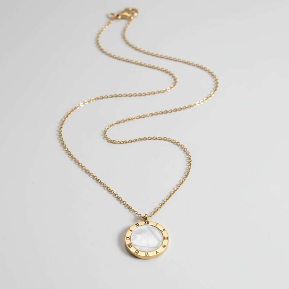 White Roman Necklace