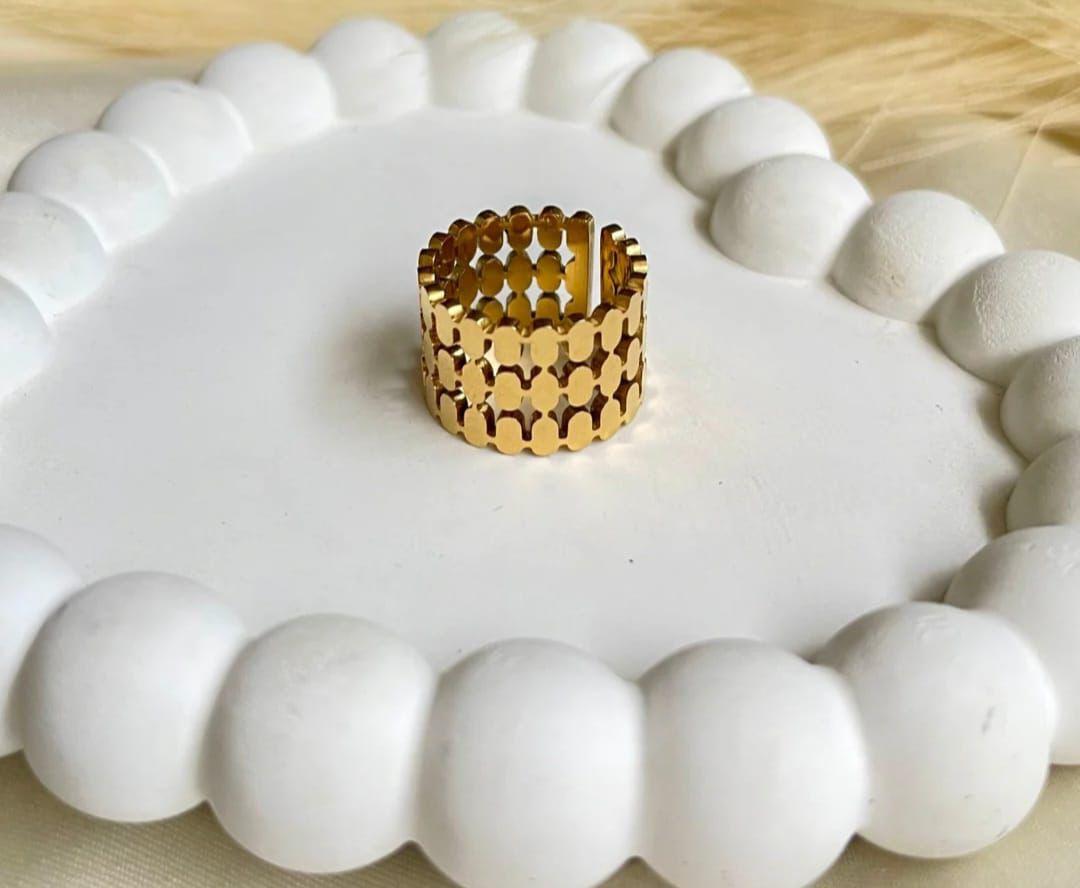 3 Layered chunky Ring (Adjustable)